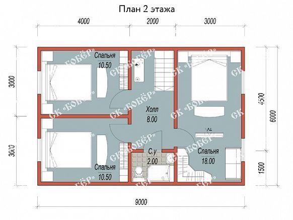Сруб из бруса 7х9. фото