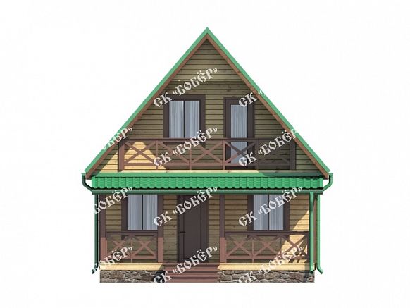 Дом из бруса 6х8. фото