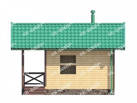 Сруб бани из бруса 4х6. фото